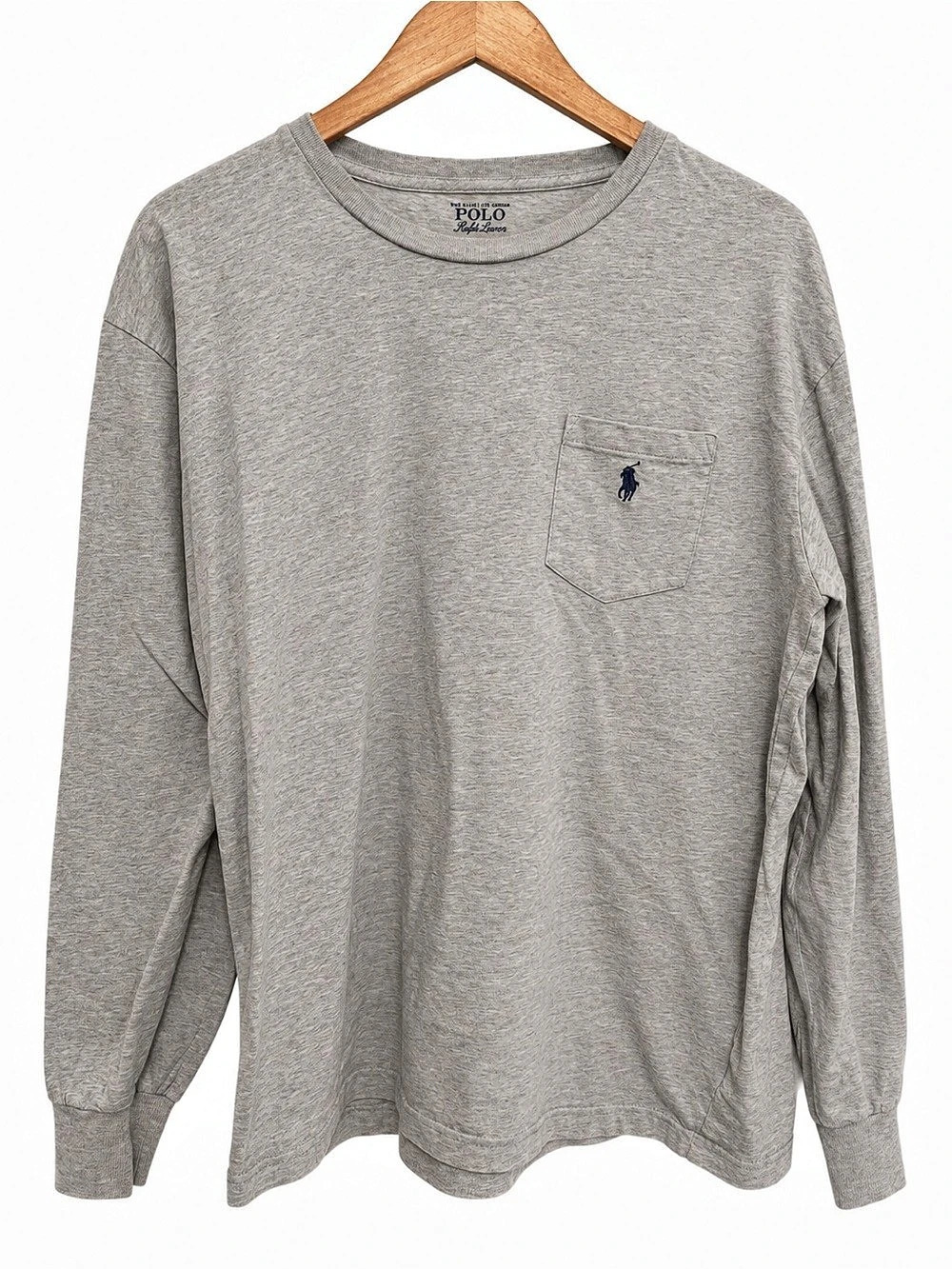 Polo Ralph Lauren Long Sleeve Pocket T-Shirt Men's Gray Large
